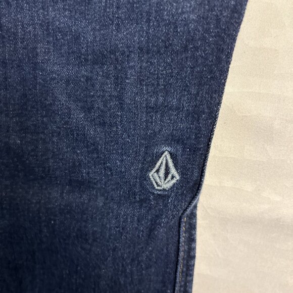 Volcom Vorta Slim Straight Jeans Men's Size 29 X 27L dark wash Denim 5 Pocket - Picture 7 of 8